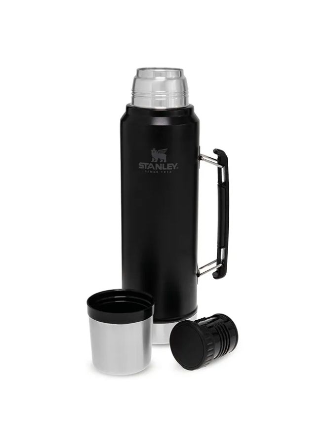 Stanley Stanley Classic Legendary Vacuum Bottle 1L (1.1QT) – Matte Black Stainless Steel Thermos Flask | BPA-Free, Leakproof & Double-Wall Insulated | Keeps Beverages Hot or Cold for 24 Hours | Durable, Dishwasher Safe Travel Mug with Lid That Converts to Drinking Cup  - Image 2