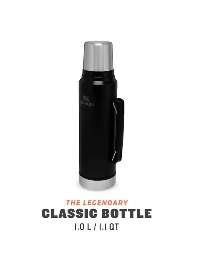 Stanley Stanley Classic Legendary Vacuum Bottle 1L (1.1QT) – Matte Black Stainless Steel Thermos Flask | BPA-Free, Leakproof & Double-Wall Insulated | Keeps Beverages Hot or Cold for 24 Hours | Durable, Dishwasher Safe Travel Mug with Lid That Converts to Drinking Cup  - Image 3