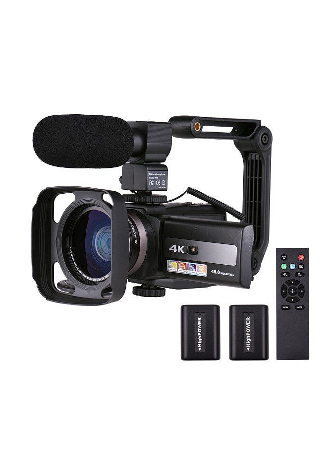 Generic - 4K 60FPS Ultra HD Digital Video Camera DV Camcorder 48MP 16X Zoom 3-inch Rotatable LCD Touch Screen WiFi Sharing IR Night Vision Motion Dectection Anti-shaking Time Lapse Slow Motion - Image 1