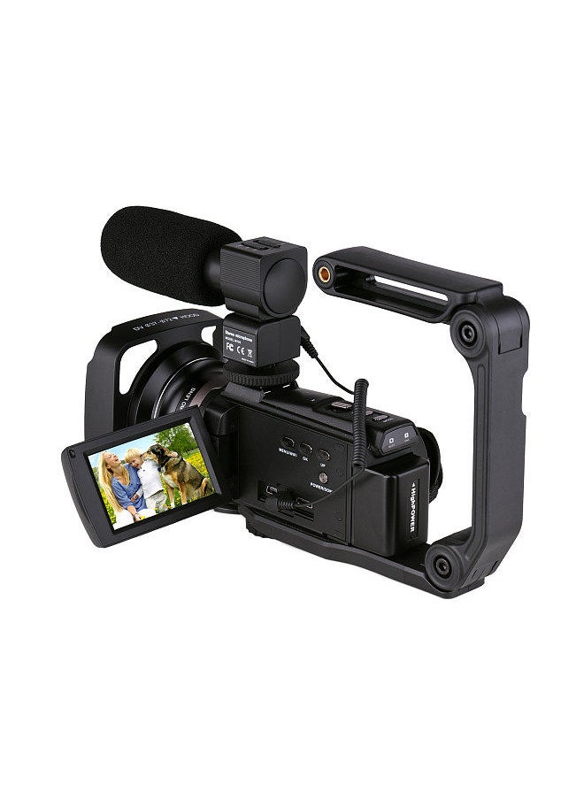 Generic - 4K 60FPS Ultra HD Digital Video Camera DV Camcorder 48MP 16X Zoom 3-inch Rotatable LCD Touch Screen WiFi Sharing IR Night Vision Motion Dectection Anti-shaking Time Lapse Slow Motion - Image 1