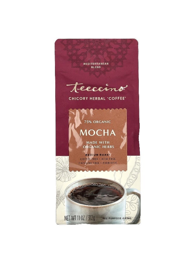 teeccino - Teeccino, Chicory Herbal Coffee, Mocha, Medium Roast, Caffeine Free, 11 oz (312 g) - Image 1