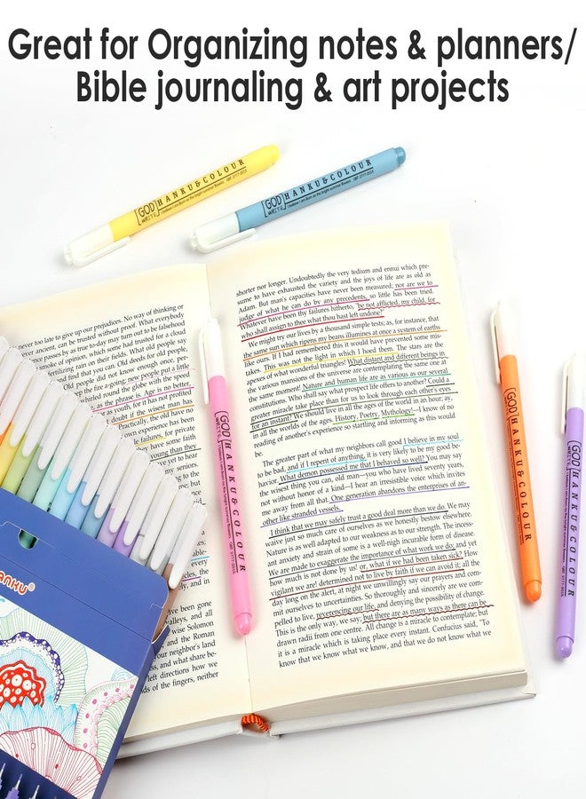 HANKU 0.38mm Fineliner Colored Pens 16 Pack, Felt Tip Pens No Bleed Through Bible Journaling Pens for Bible Study, Bullet Journal, Planner, Coloring & Office Supplies - Image 5