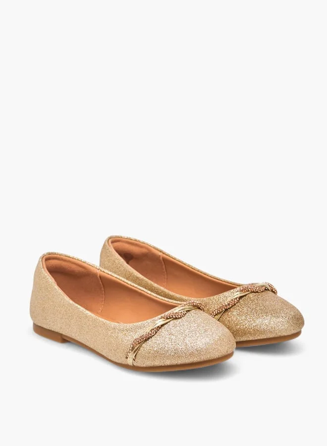 سيليست حذاء باليرينا بناتي مزين سهل الارتداء