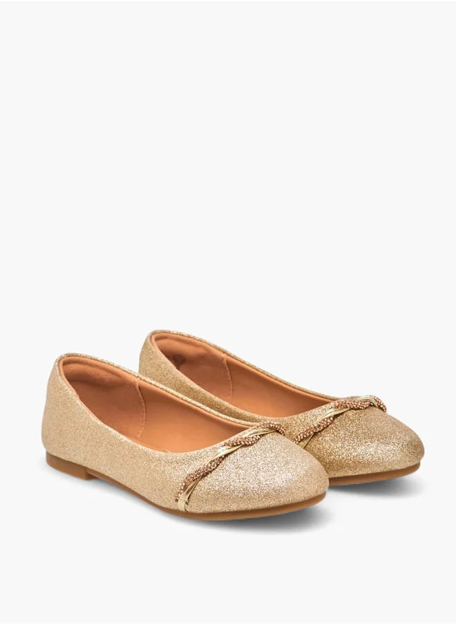 سيليست Girls Embellished Slip-On Ballerina Shoes