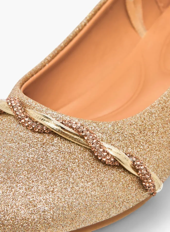 Celeste Girls Embellished Slip-On Ballerina Shoes