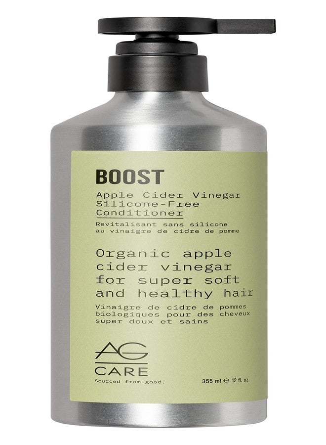AG Care Boost Apple Cider Vinegar Conditioner, Smooths & Seals In Moisture - 98% Plant-Based - Nourishing, Naturally Derived Formula, 12 Fl Oz - Image 1