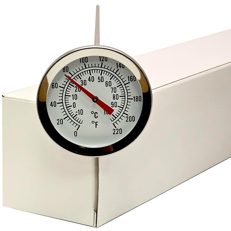 Home Brew Stuff 12" SS Dial Thermometer Homebrewing Brew Kettle Brew Pot - Image 1