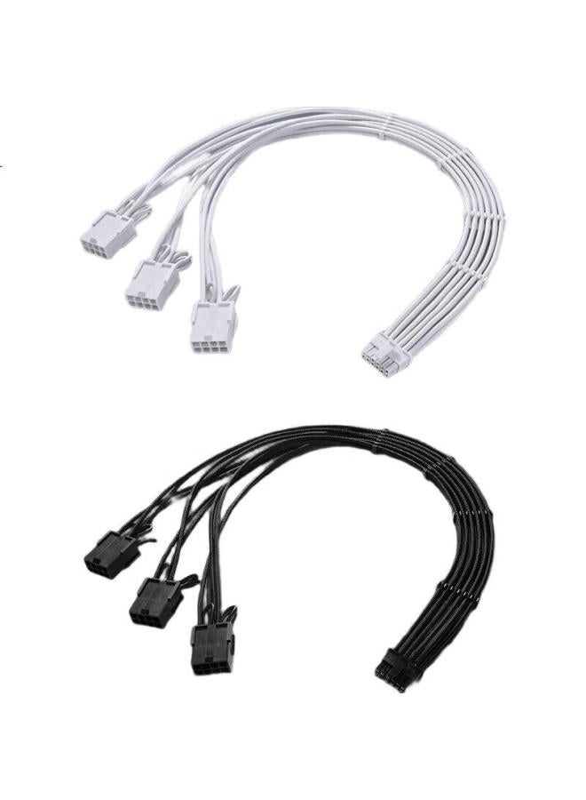 Jeyi 12Vhpwr Graphics Card Power Extension Cable 3*8Pin To 16Pin Extension Cable Three 8Pin To 12+4Pin 45Cm Black - Image 2