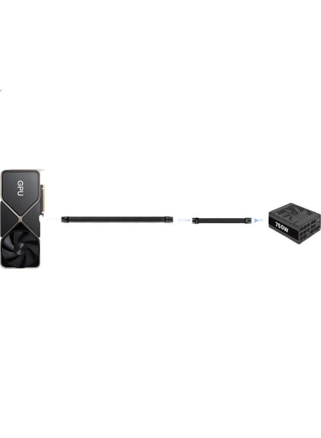 Jeyi 12Vhpwr Graphics Card Power Extension Cable 3*8Pin To 16Pin Extension Cable Three 8Pin To 12+4Pin 45Cm Black - Image 3