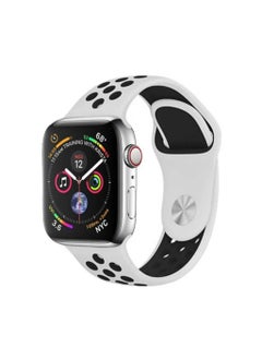 Apple Watch Band 49mm/45mm/44mm Dot Pattern Strap for Apple Watch Compatible with 49mm/45mm/44mm/42mm White/Black