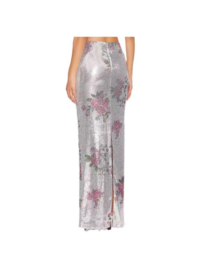 Song Feng Ya Romantic Vacation Style Fresh And Vintage Printed Sheer Mesh Skirt Summer New Elegant Casual Skirt - Image 5