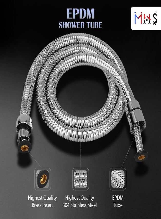 MHS Heavy Duty Health Faucet Hose Pipe - EPDM Steel Braided Flexible Tube for Bathroom Hand Shower & Faucet | High-Pressure Resistant, Leak-Proof & Rust-Free | Made in India (1.5 Meter) - Image 2