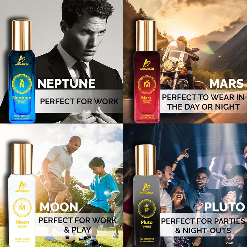 ANTARIKSH ANTARIKSH Unbelieve Fragrance For Luxury Perfume 4x20ml For Unisex Manwomen With Honey OUD Woody FreshFloral BloomAquatic Marine ParfumLongLasting Premium EDP Fragrance ScentCombo Pack  - Image 4