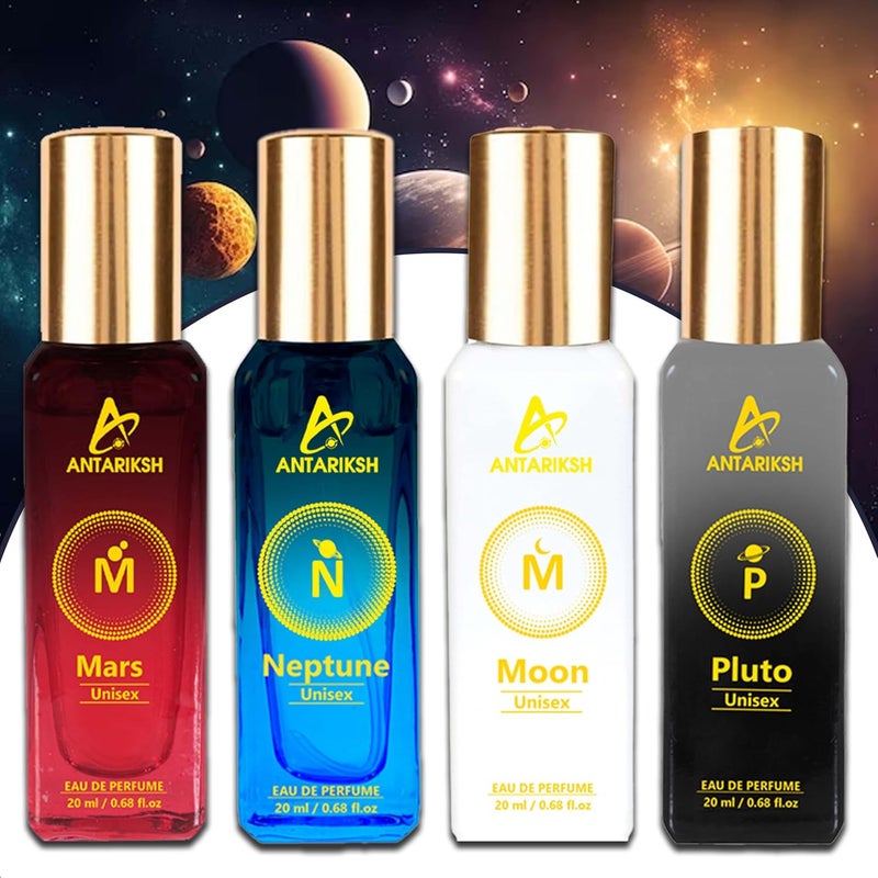 ANTARIKSH ANTARIKSH Unbelieve Fragrance For Luxury Perfume 4x20ml For Unisex Manwomen With Honey OUD Woody FreshFloral BloomAquatic Marine ParfumLongLasting Premium EDP Fragrance ScentCombo Pack  - Image 1