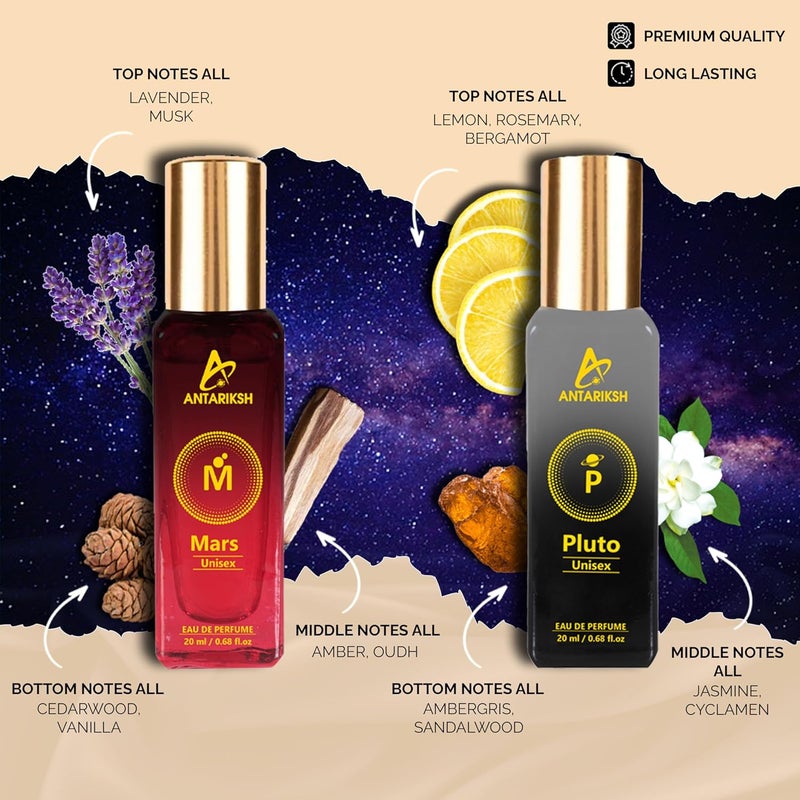 ANTARIKSH ANTARIKSH Unbelieve Fragrance For Luxury Perfume 4x20ml For Unisex Manwomen With Honey OUD Woody FreshFloral BloomAquatic Marine ParfumLongLasting Premium EDP Fragrance ScentCombo Pack  - Image 2
