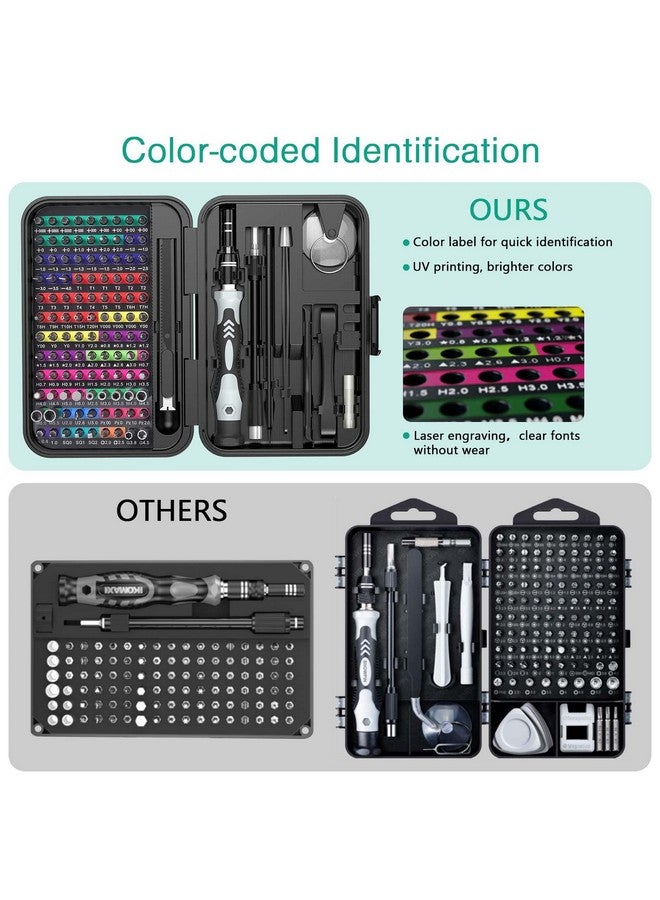 ORIA Precision Screwdriver Set, 132 in 1 Screwdrivers Kit with 108 Screwdrivers Bits, Upgraded Repair Tool Kit, Color Coded Screwdriver Set with Extension Rod for Phone,Eyeglass, Watch - Image 3