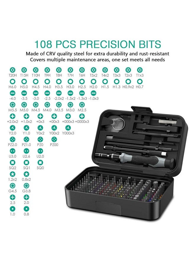 ORIA Precision Screwdriver Set, 132 in 1 Screwdrivers Kit with 108 Screwdrivers Bits, Upgraded Repair Tool Kit, Color Coded Screwdriver Set with Extension Rod for Phone,Eyeglass, Watch - Image 4