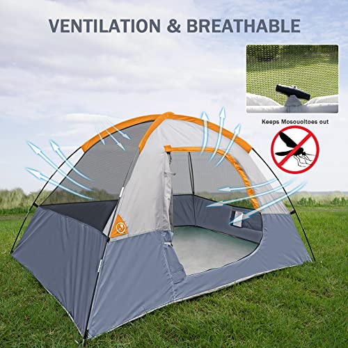Unp Camping Tent 2 Person, Waterproof Windproof Tent with Rainfly Easy Set up-Portable Dome Tents for Camping - Image 5