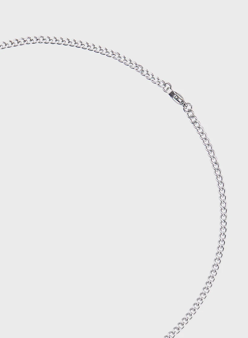 Robert Wood Pendant Chain Necklace
