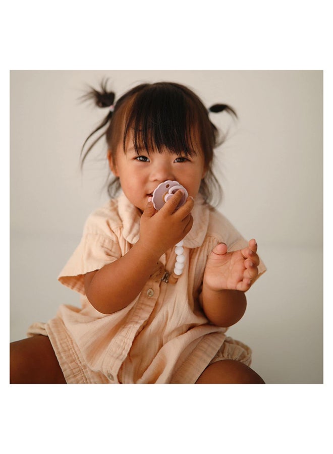 FRIGG Daisy Latex Baby Pacifier 0-6M 2-Pack Blush/Cream - Size 1 - Image 5