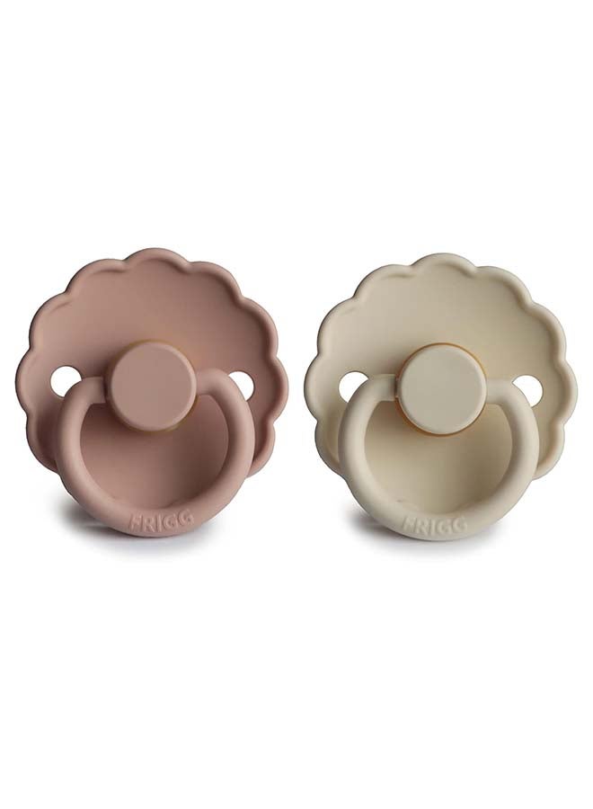 FRIGG لهاية FRIGG Daisy من اللاتكس للأطفال 0-6 أشهر 2-Pack بلش/كريم - الحجم 1 - Image 2