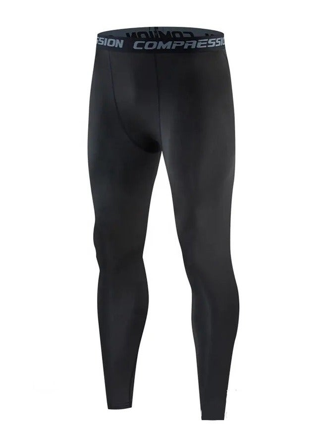 Quick Dry Compression Pants Black  - Image 1