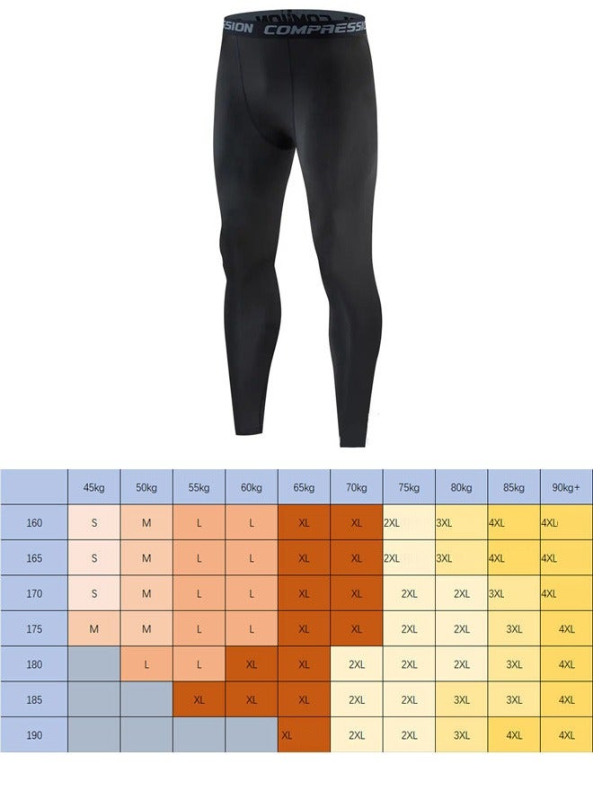 Quick Dry Compression Pants Black  - Image 4