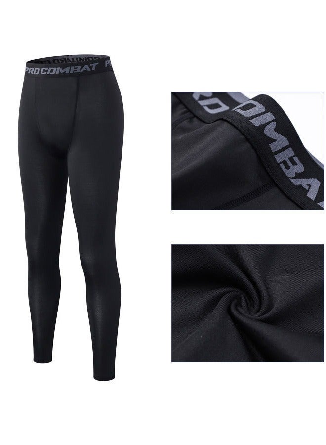 Quick Dry Compression Pants Black  - Image 3