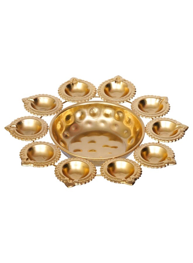 ويبيلكارت وعاء أورلي مزخرف على شكل زهرة من ويبل كارت، مثالي لتزيين المنزل، والمكتب، والطاولات، والزهور العائمة، وشموع الشاي. (مطلي بالذهب) - Image 4