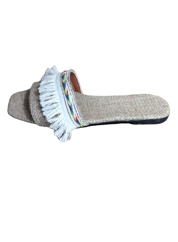 Slippers, Flat Mesh Slides Indian Style
