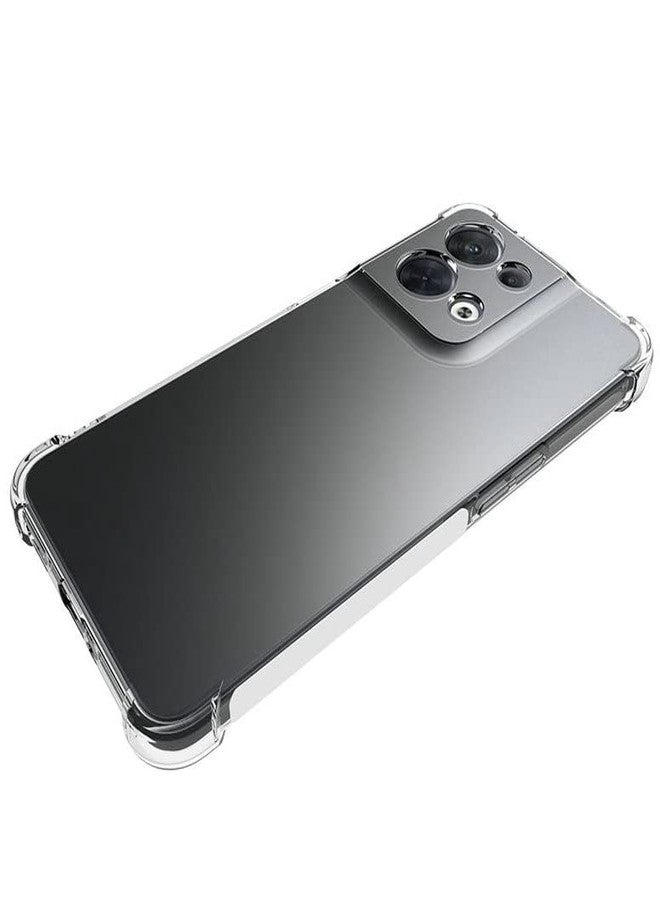 جراب USTIYA لهاتف Oppo Reno 8 5G، غطاء حماية شفاف من مادة TPU بأربعة زوايا، غطاء ناعم شفاف - Image 5