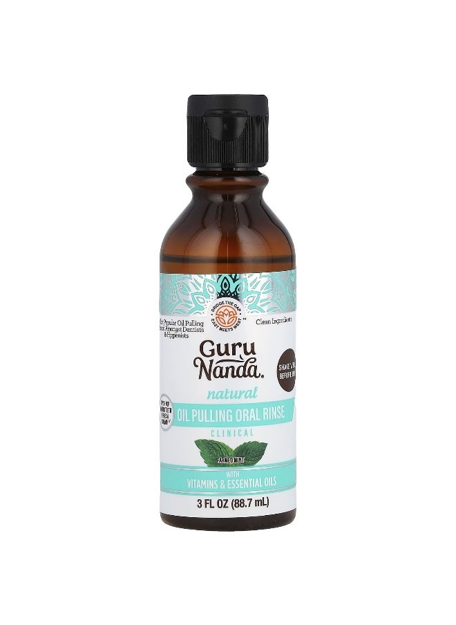 GuruNanda - GuruNanda, Natural Oil Pulling Oral Rinse, Farmed Mint, 3 fl oz (88.7 ml) - Image 1