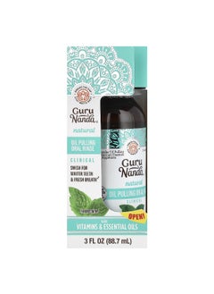 GuruNanda, Natural Oil Pulling Oral Rinse, Farmed Mint, 3 fl oz (88.7 ml)