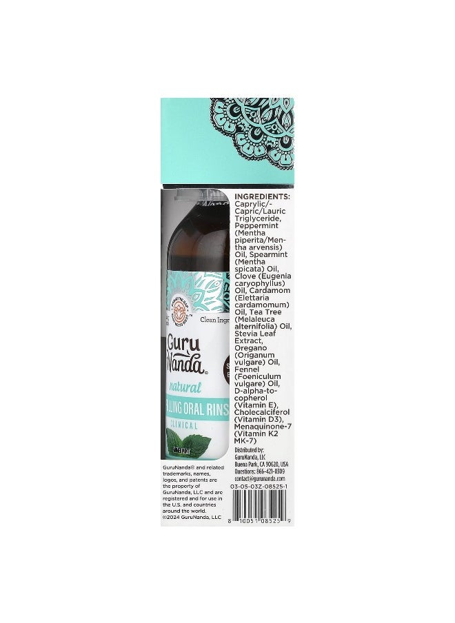 GuruNanda - GuruNanda, Natural Oil Pulling Oral Rinse, Farmed Mint, 3 fl oz (88.7 ml) - Image 1