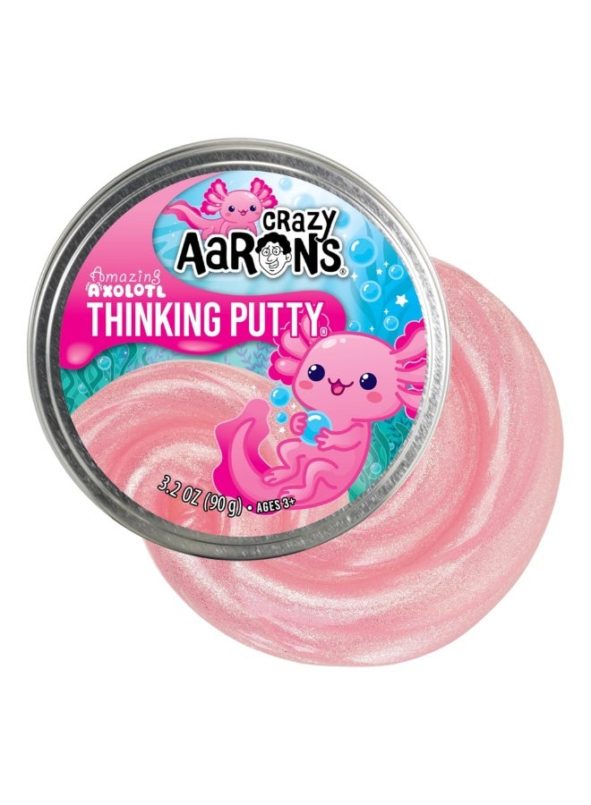 Crazy Aaron's Amazing Axolotl Thinking Putty, 4" Tin with 90g of Non-Toxic Sensory Play Putty which Never Dries Out, Soft Textured Creative Fidget Toy for Boys and Girls Ages 3Y+ - Image 1