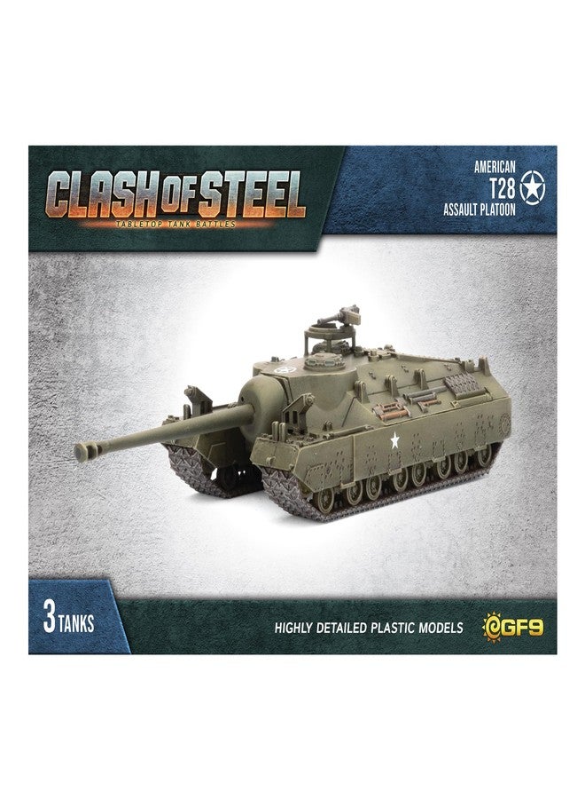 Gale Force Nine Clash of Steel: Tabletop Tank Battles - American T28 Assault Platoon - Image 4