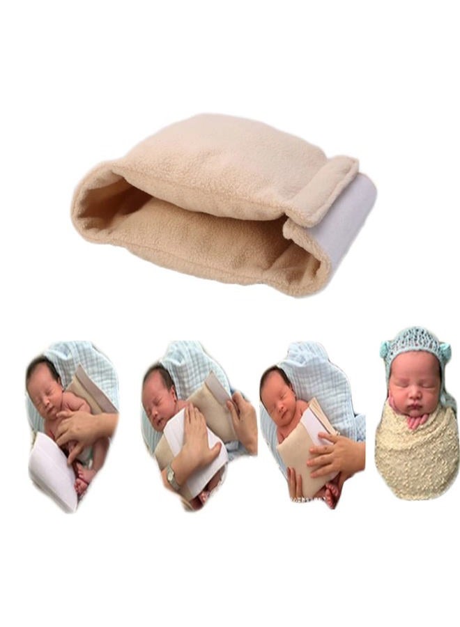 Newborn Baby Photography Props Wrap Mat Infant Boy Girl Stuffer Posing Wrap Assistant Posturefor Photo Props Accessories (Beige)