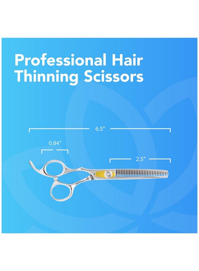 Equinox International, Professional Hair Scissors, Japanese Stainless Steel-Barber Hair Cutting Texturizing Thinning Razor Edge Series Teeth Shears for Men/Women/Kids/Salon & Home-6.5" Overall Length - Image 2