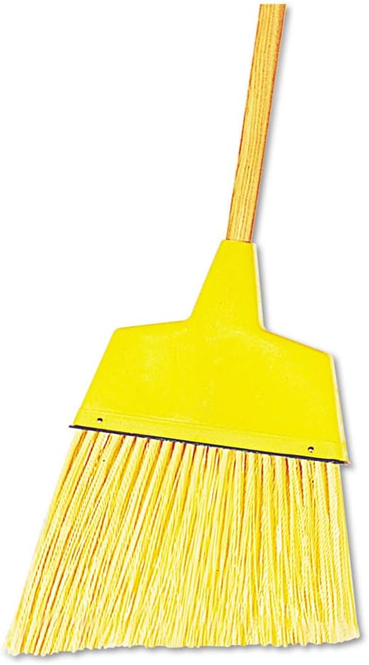 boardwalk Boardwalk BWK932ACT Plastic Bristle Angler Brooms with 53 in Wood Handle  Yellow 12Carton 