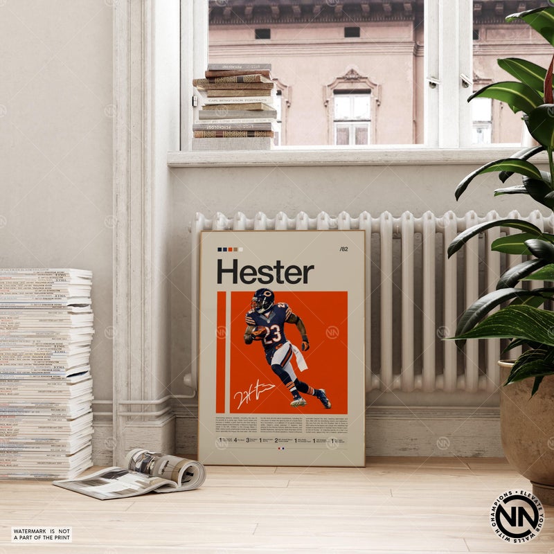 TNESSENTIAL Devin Hester Poster, Chicago Bears Print, NFL Poster, Sports Poster, NFL Fans, Football Poster, NFL Wall Art, Sports Bedroom Posters - Image 2