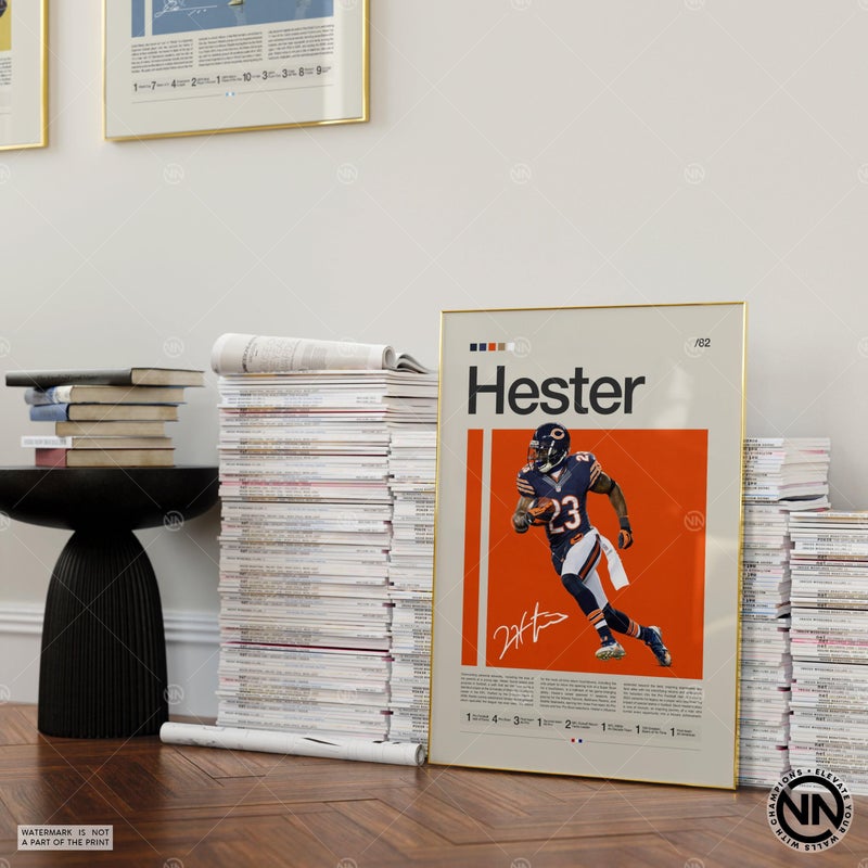 TNESSENTIAL Devin Hester Poster, Chicago Bears Print, NFL Poster, Sports Poster, NFL Fans, Football Poster, NFL Wall Art, Sports Bedroom Posters - Image 4