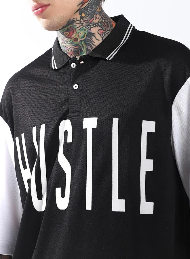 Hubberholme Men Streetletics Printed T-Shirt & Shorts Oversized fit Mesh Co-ord Set