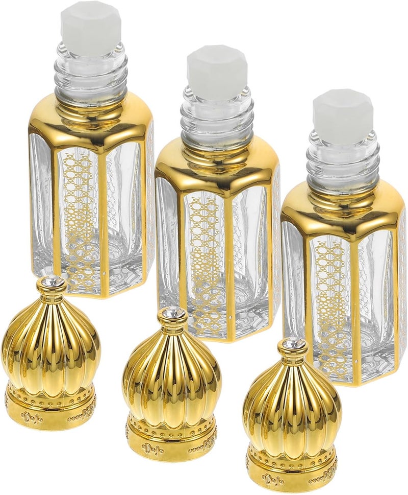 MAGICLULU 3pcs 3ml Essential Oil Bottles with Dropper, Empty Perfume Sub Bottles for Travel and Fragrance Refill, Portable Glass Essential Oil Holders - Image 1