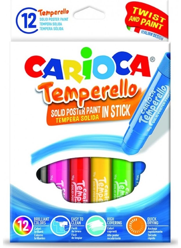 carioca Temperello Stick Poster Coloring Pen 12 Pcs 
