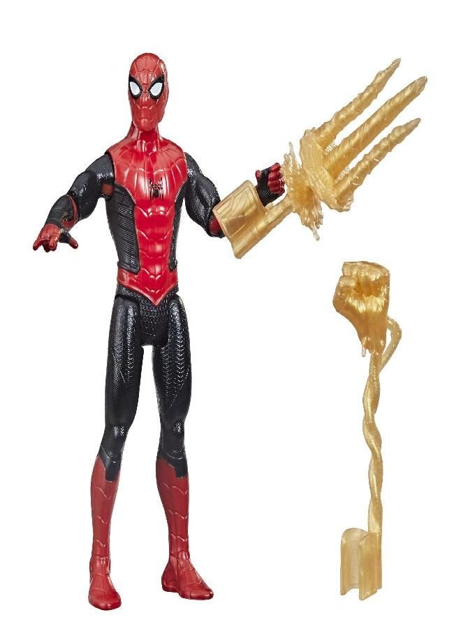 Spider-Man Spider-Man Marvel 6-Inch Mystery Web Gear Upgraded Black and Red Suit Action Figure, Includes Mystery Web Gear Armor Accessory and Character Accessory, Ages 4 and Up  - Image 4