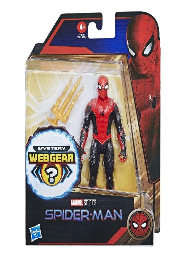 Spider-Man Spider-Man Marvel 6-Inch Mystery Web Gear Upgraded Black and Red Suit Action Figure, Includes Mystery Web Gear Armor Accessory and Character Accessory, Ages 4 and Up  - Image 3