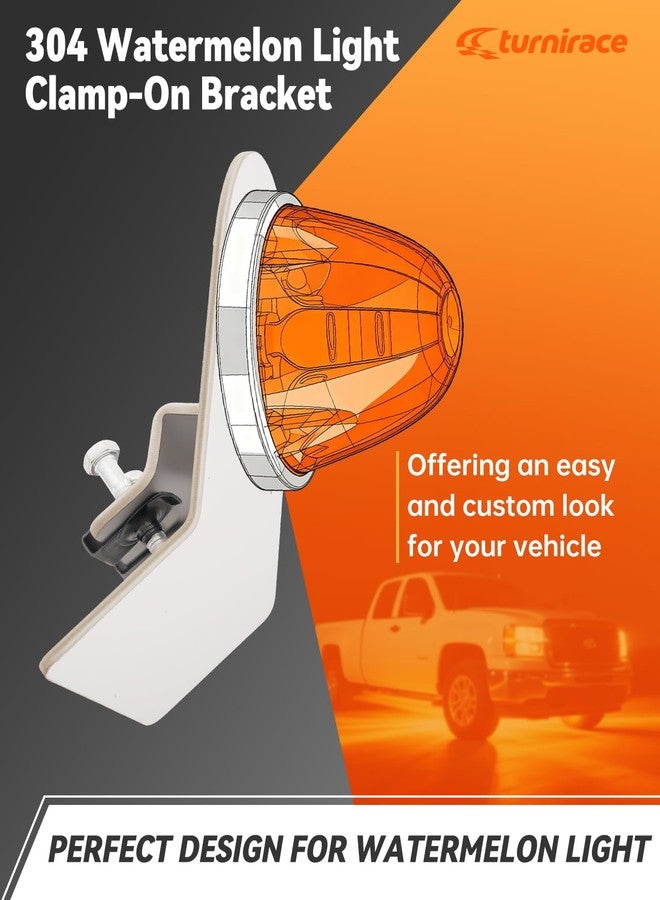 Turnirace Watermelon Light Bracket, Stainless Steel Clamp-On Truck Under Glow Frame Mount, Universal Lights Holder for Truck Trailer RV SUV (4 Pack) - Image 5