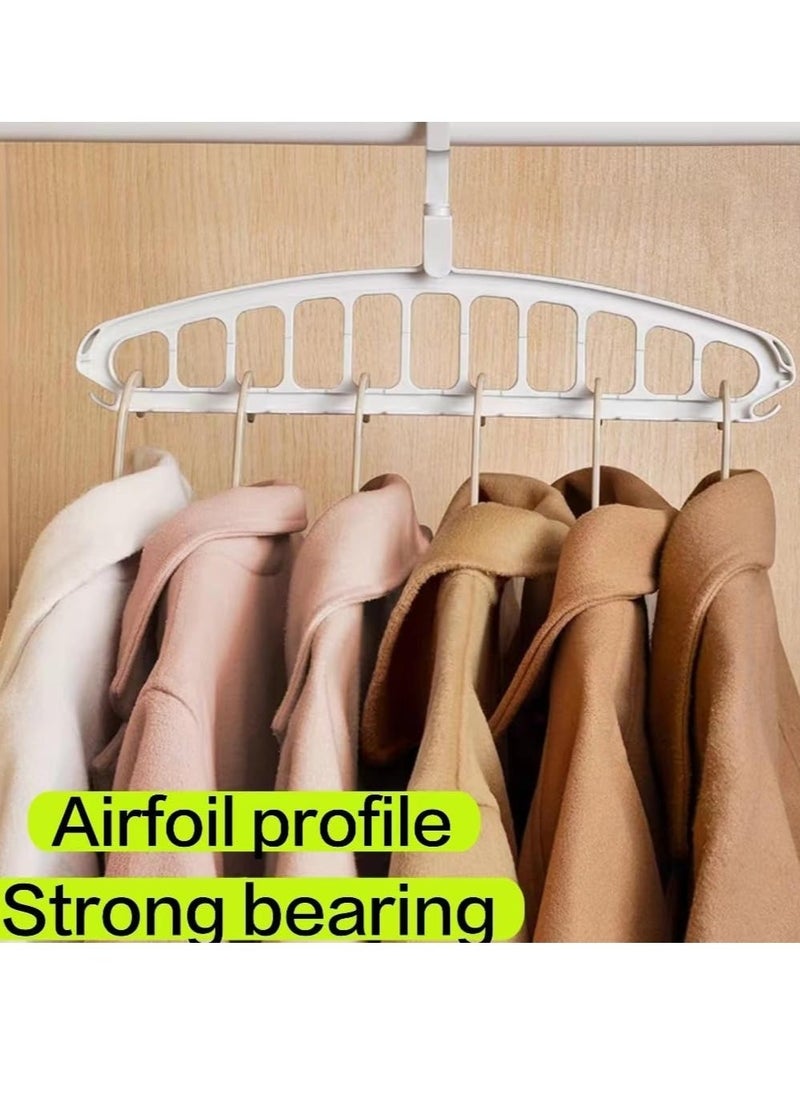 2 Pack Folding Hanger, Heavy Duty Plastic Clothes Hanger, Space Saving Hangers for Clothes, Suitable for Jeans, Pants, Shirts, Scarves, Sweaters, Coats (White)