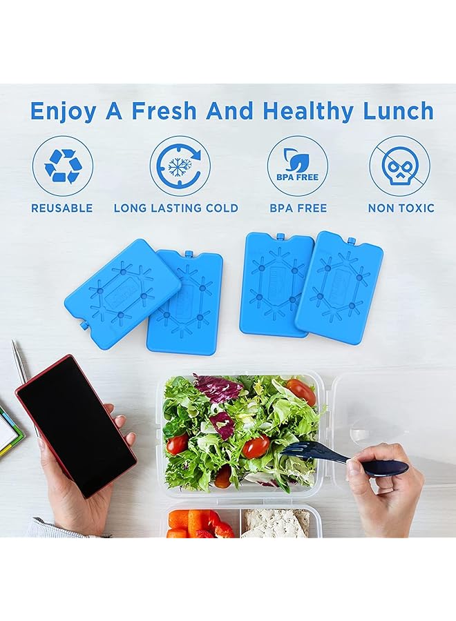 DMG TECH Ice Packs for Lunch Box Reusable Slim Long Lasting Freezer Packs Long Lasting Cool Packs for Coolers to Keep Food Cool and Fresh for Lunch Box or Cooler Bag (4 Pack) - Image 5