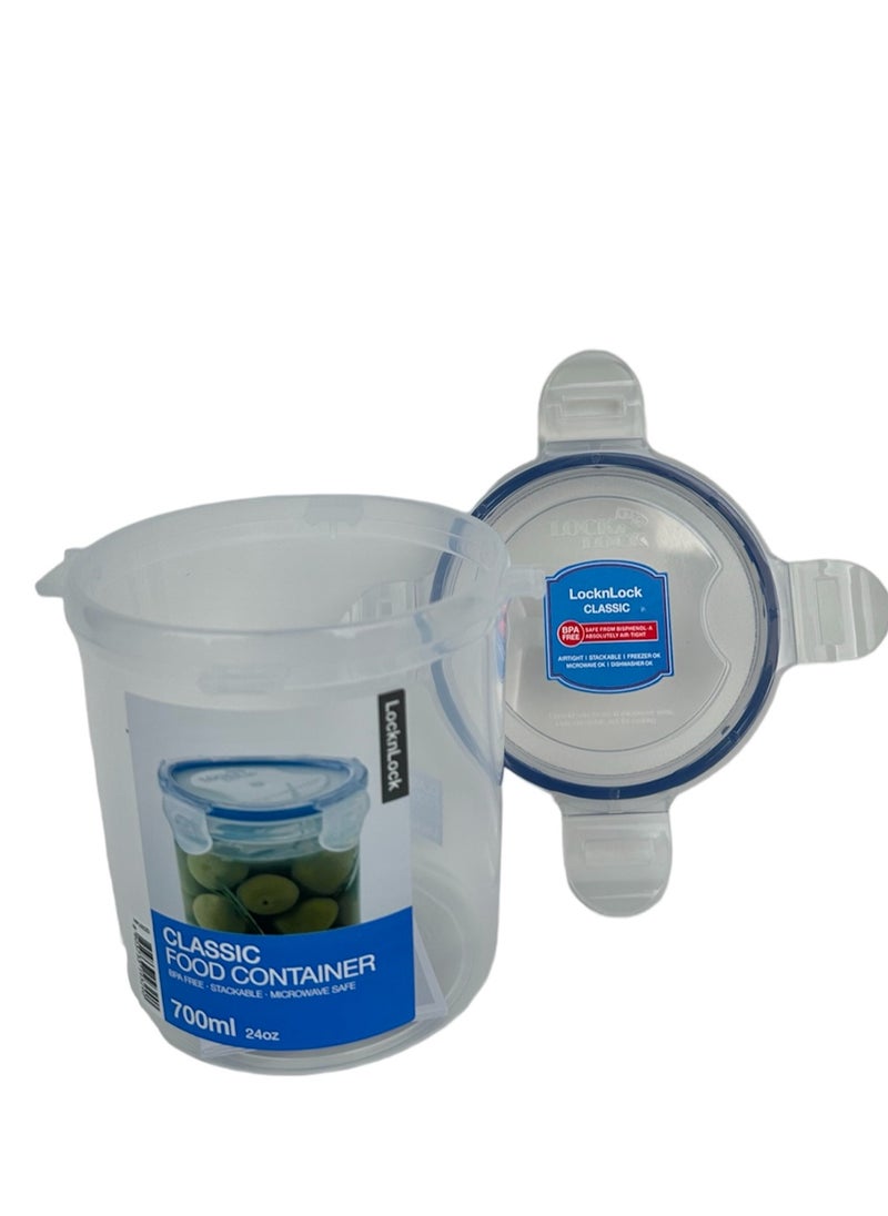LOCK & LOCK - LocknLock 700ml  Round  Airtight Food Storage  - BPA-Free, Microwave, Freezer, and Dishwasher Safe - Image 1